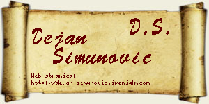 Dejan Simunović vizit kartica